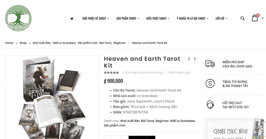 Mystichouse.vn - Heaven and Earth Tarot Kit - Top 5 Nơi Bán Bộ Bài Heaven and Earth Tarot Kit Uy Tín Mystichouse.vn - Heaven and Earth Tarot Kit