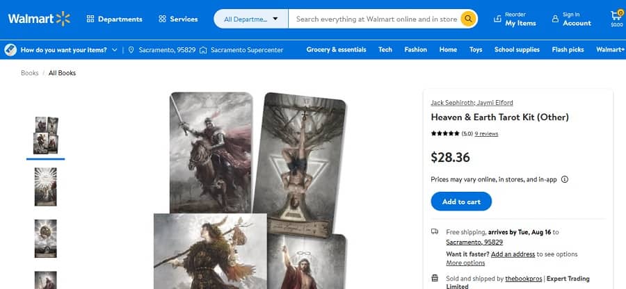 walmart.com - Heaven & Earth Tarot Kit (Other) - Top 5 Nơi Bán Bộ Bài Heaven and Earth Tarot Kit Uy Tín walmart.com - Heaven & Earth Tarot Kit (Other)