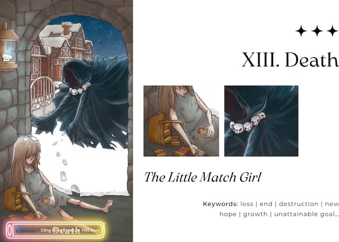 Lá XIII Death Bộ Bài Land of Stories Tarot - Land of Stories Tarot: Cánh Cổng Đến Thế Giới Cổ Tích Lá XIII Death Bộ Bài Land of Stories Tarot