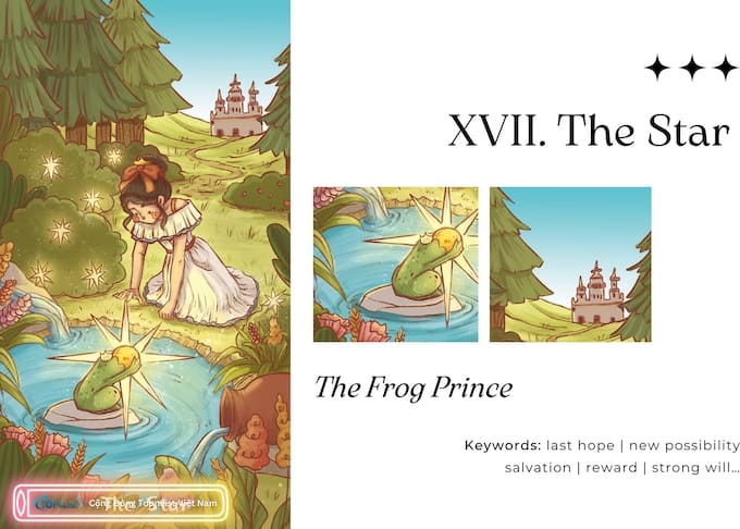 Lá XVII The Star Bộ Bài Land of Stories Tarot - Land of Stories Tarot: Cánh Cổng Đến Thế Giới Cổ Tích Lá XVII The Star Bộ Bài Land of Stories Tarot