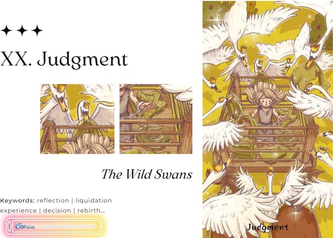 Lá XX Judgment Bộ Bài Land of Stories Tarot - Land of Stories Tarot: Cánh Cổng Đến Thế Giới Cổ Tích Lá XX Judgment Bộ Bài Land of Stories Tarot