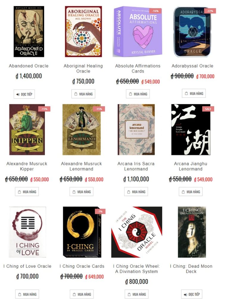 Top Các Bộ Bài Tarot Được Yêu Thích Tại Mystic House